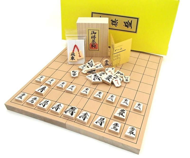 人気ナンバー1の木製将棋セット 囲碁ラボオリジナルP製根付2個