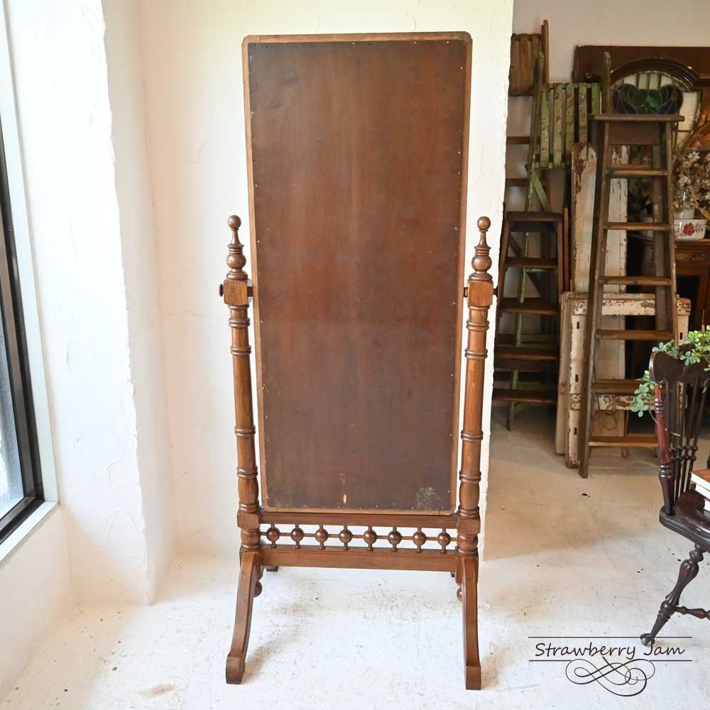 IFU-398 フランスアンティーク ミラー 姿見 全身鏡 スタンドミラー