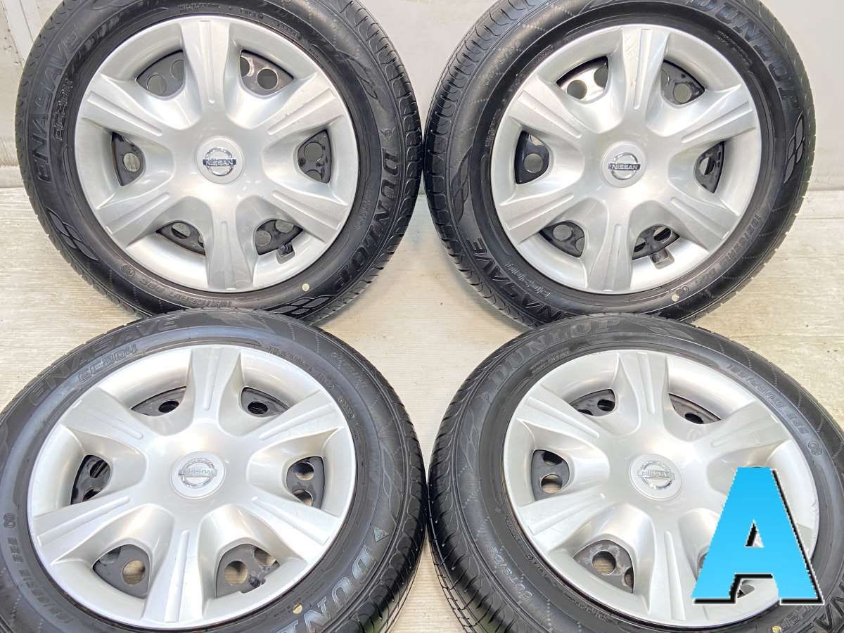 185/65R15  nダンロップ エナセーブ EC204 n日産純正  n15x5.5  100-4穴 n中古タイヤ サマータイヤ ホイールセット 4本セットn s15240410020