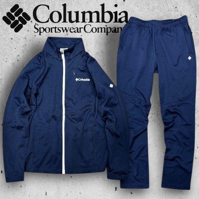 Columbia Sportswear コロンビア ジップアップ スタンドカラー ジャージー ブルゾン トラックジャケット パンツ セットアップ アウトドアウエア YMG201 YMG701 ネイビー ▲031 30502k10