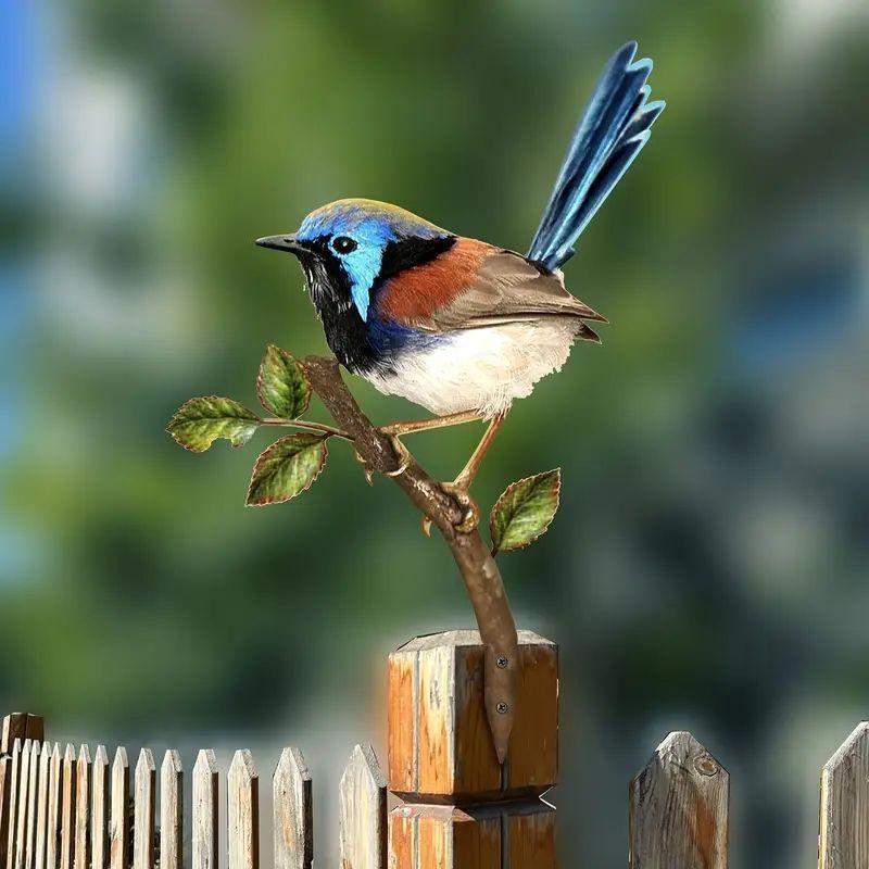 ガーデンオブジェ ブラウン 木目調 バードハウス 木製 バード