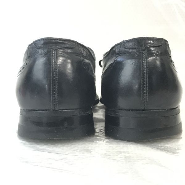 試着交換OK！1950s?Vintage★THE RAND SHOE/Cush-N-Bilt★タン裏フエルト/ウイングチップ【26.5-27.0程度/黒/BLACK】ビジネス/dress shoes◆bi-166 試着交換OK！1950s?Vintage☆THE RAND SHOE/Cush-N-Bilt☆タン裏