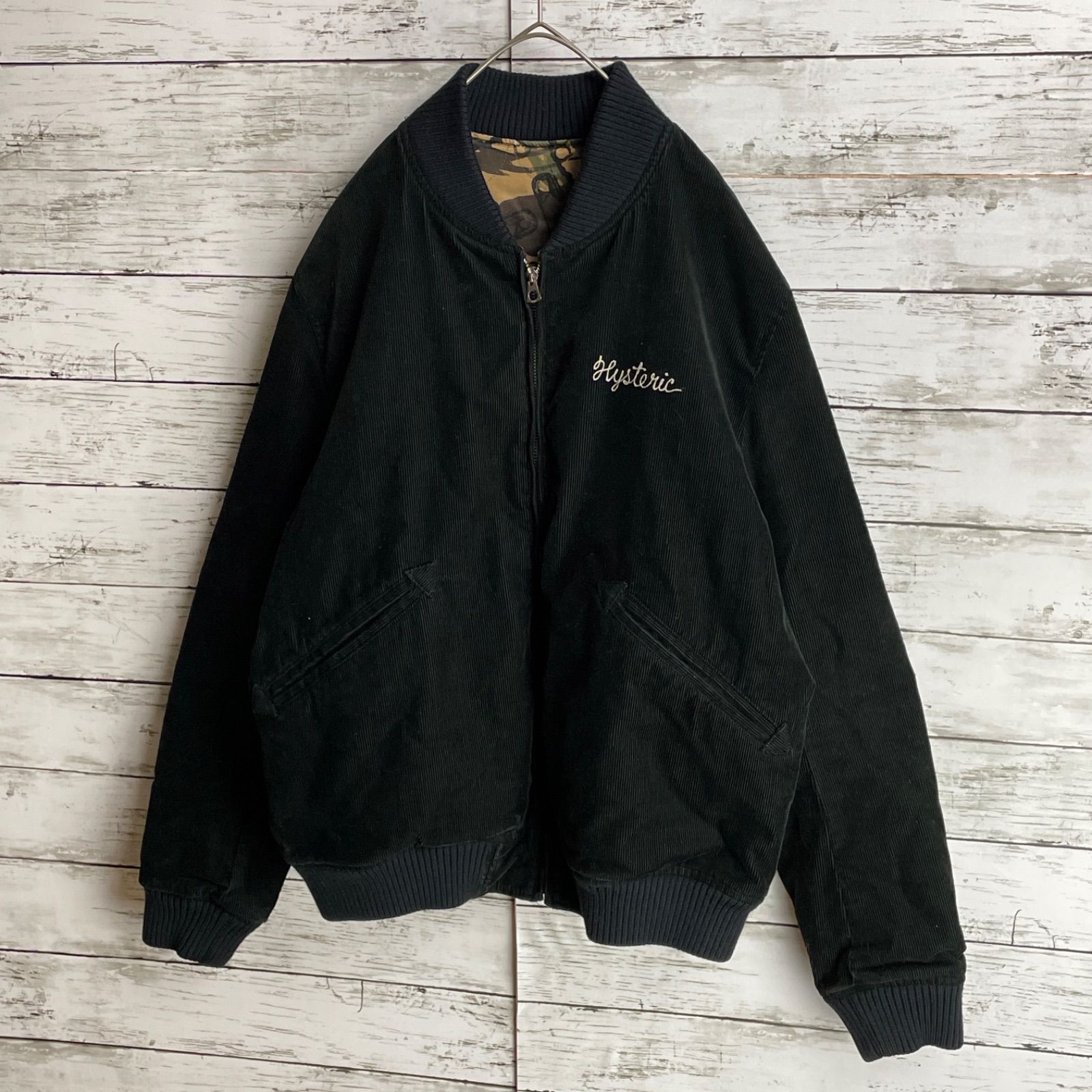 ヒステリックグラマー　ジャケット　ジャンパー　ブルゾン　ヒス　刺繍　ブラック HYSTERIC GLAMOUR（ヒステリックグラマー）の「GIRL WASTED刺繍