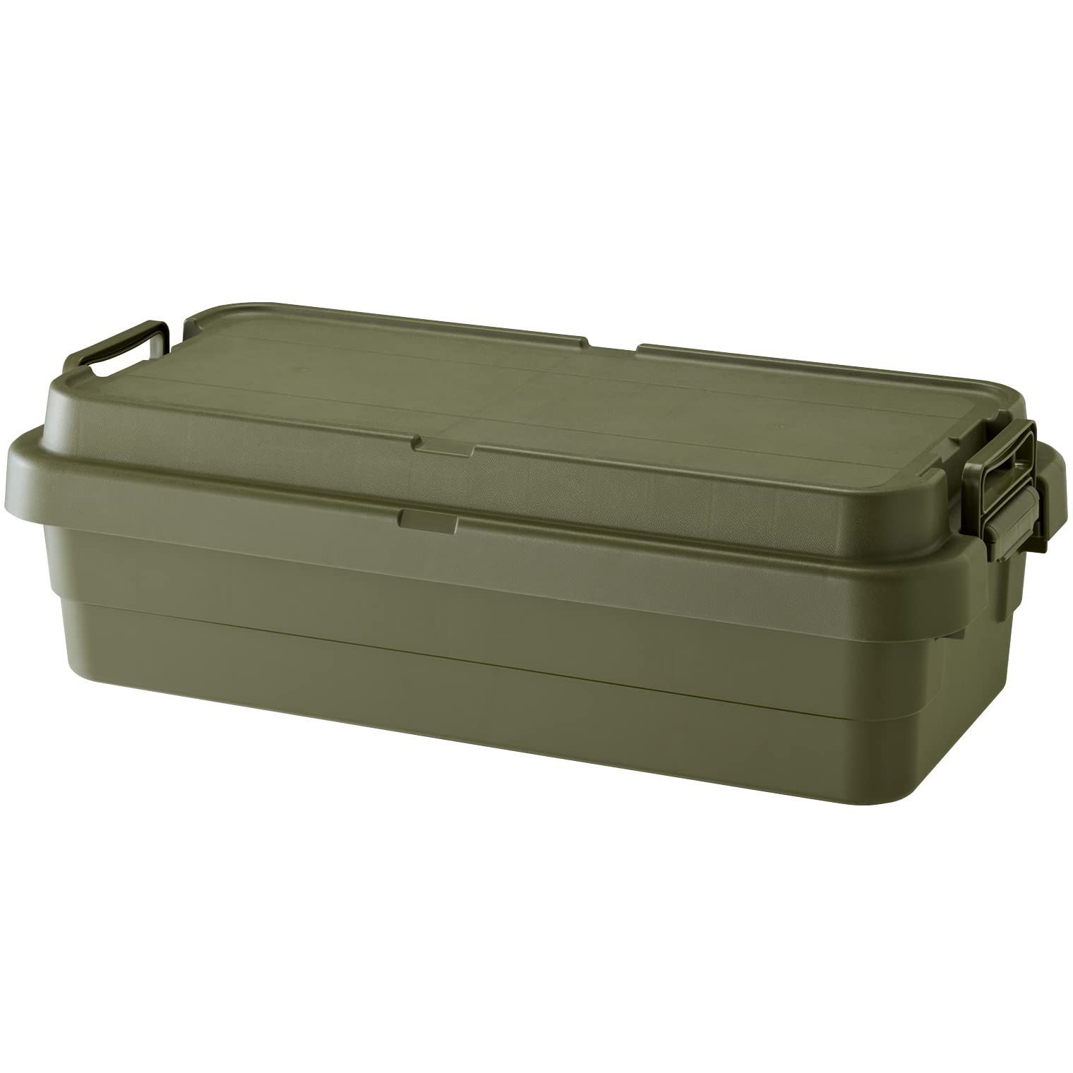 【人気商品】スタッキングトランクカーゴ 40L 収納ボックス ロータイプ グリーン 日本製 リス TC-70S LOW