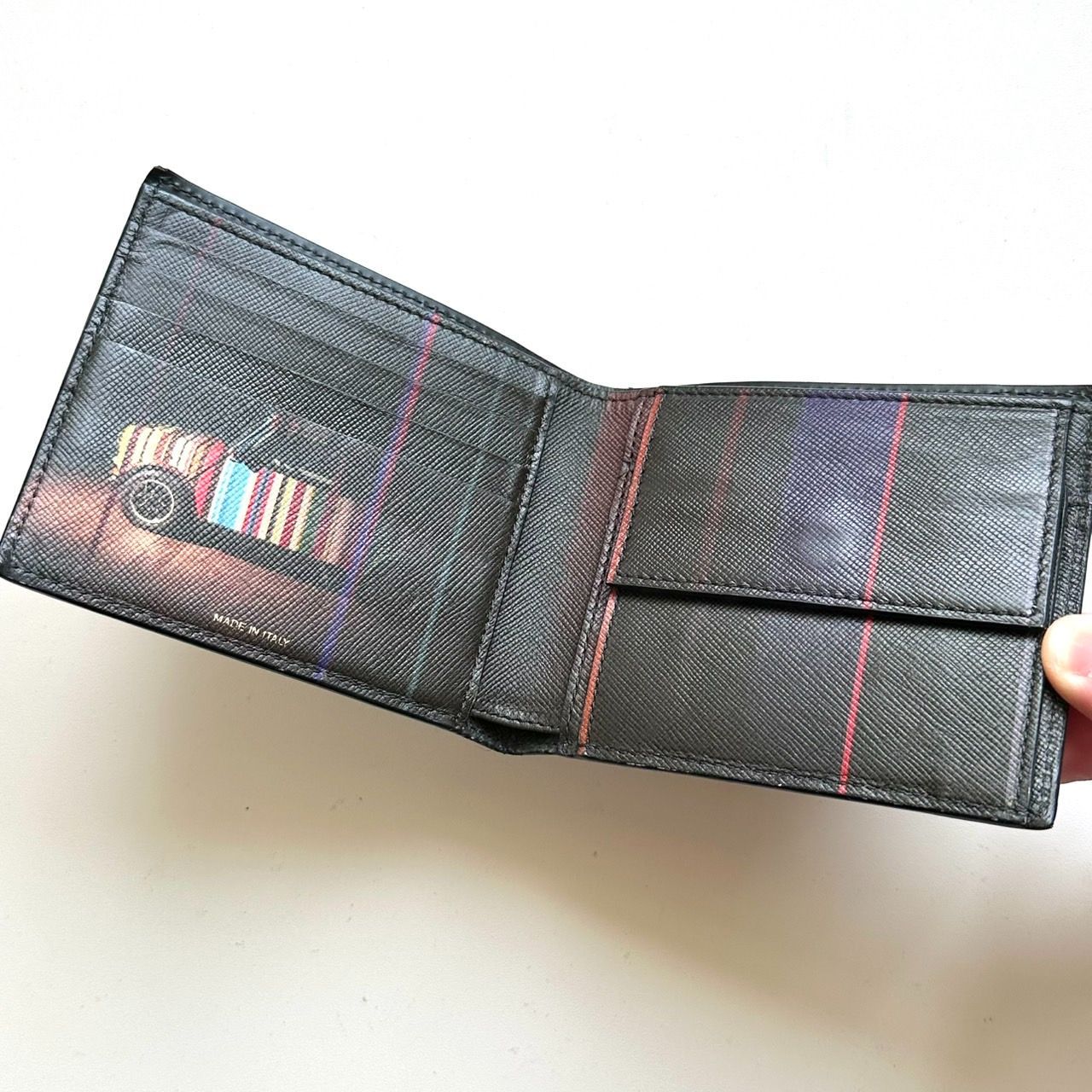 希少✨ポールスミス ミニクーパー 二つ折り財布 マルチストライプ 限定
