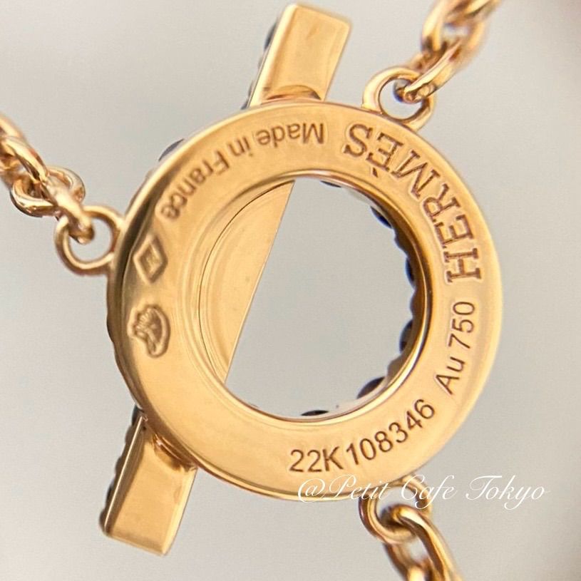 【未使用品】HERMES フィネス　タイ　ゴールド×ダイヤモンド　ネックレス 未使用品】HERMES フィネス タイ ゴールド×ダイヤモンド ネックレス