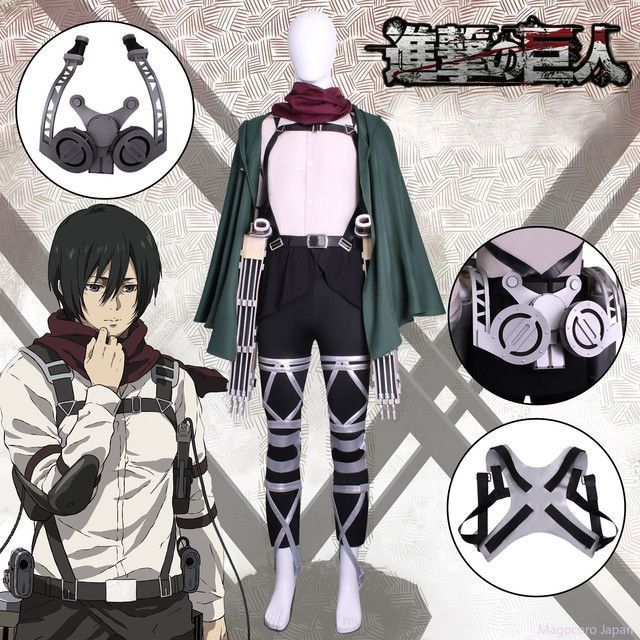 コスプレ衣装進撃の巨人ミカサ戦闘服アニメ衣装アッカーマン