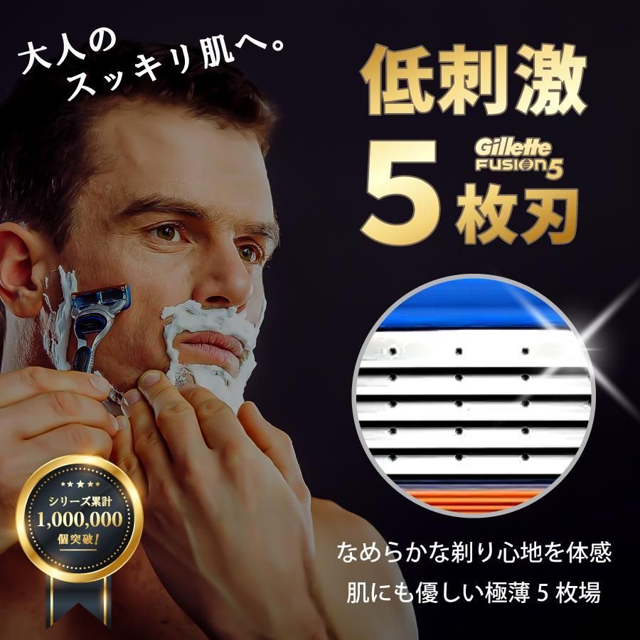 16個】ジレット 替刃 互換 フュージョン オレンジ ブルー 5枚刃 替え刃