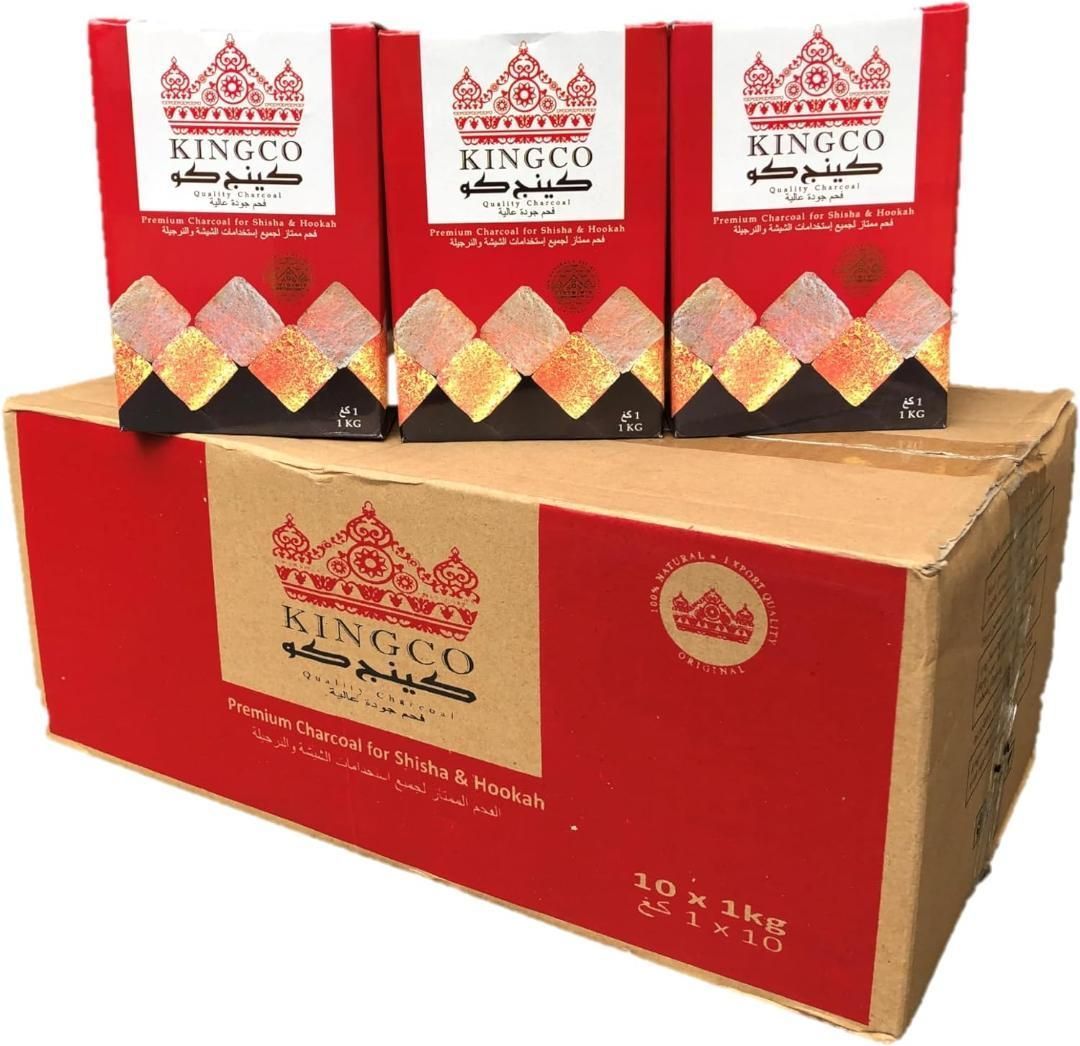 KINGCO 10kg キューブタイプ 1kg箱×10箱入り シーシャ用 炭 ココナツ炭