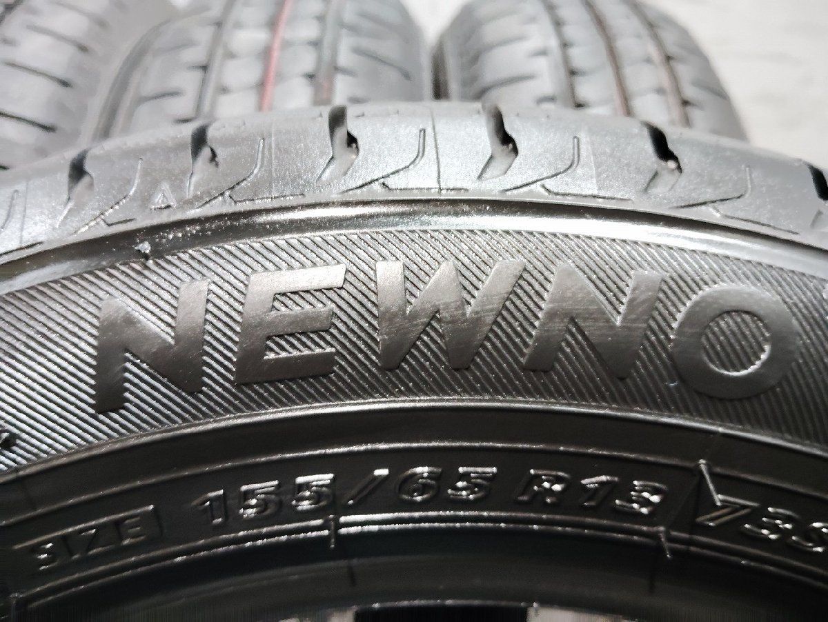 【新品】2022年製 BS BRIDGESTONE NEWNO 155/65R13 73S 13インチ 夏タイヤ 4本 ライフ ザッツ オッティ ルークス スピアーノ等　(VTF600) 新品】2022年製 BS BRIDGESTONE NEWNO 155/65R13 73S 13インチ 夏