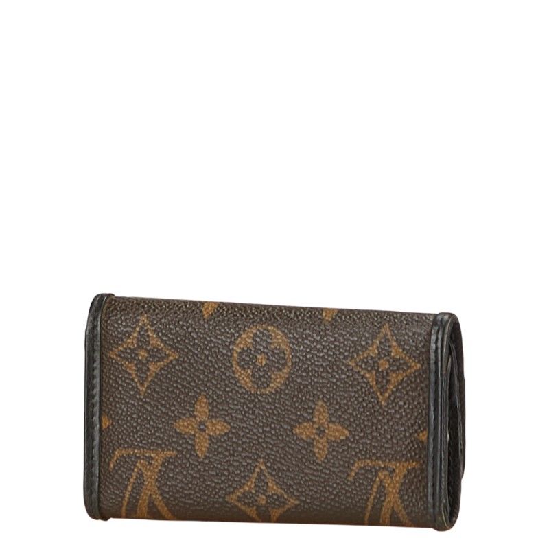 ルイ ヴィトン モノグラムマカサー ミュルティクレ6 キーケース 6連 M60165 ブラウン ブラック PVC レザー レディース LOUIS VUITTON 1-0234081