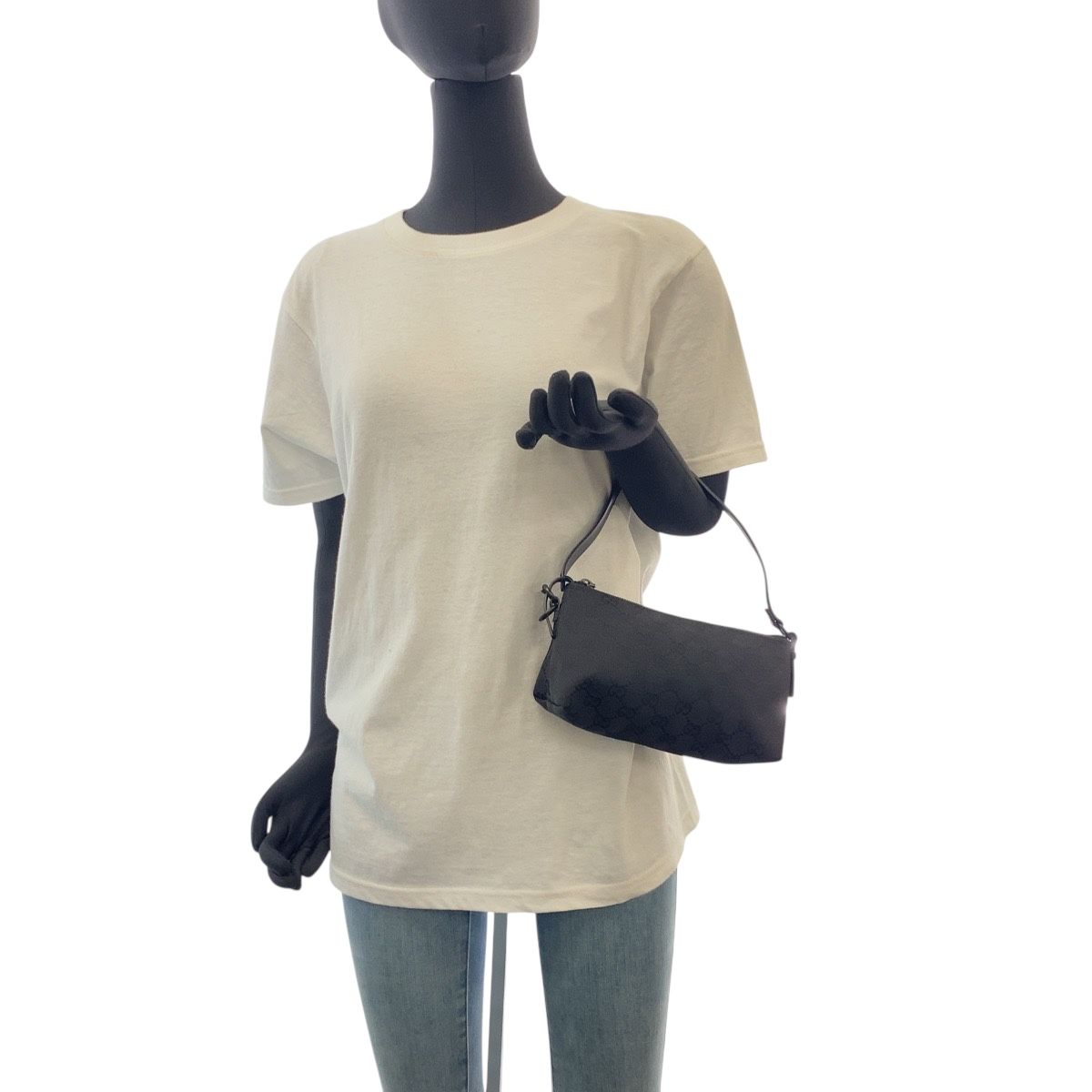 美品 GUCCI グッチ ブラック 黒 GGキャンバス 103399