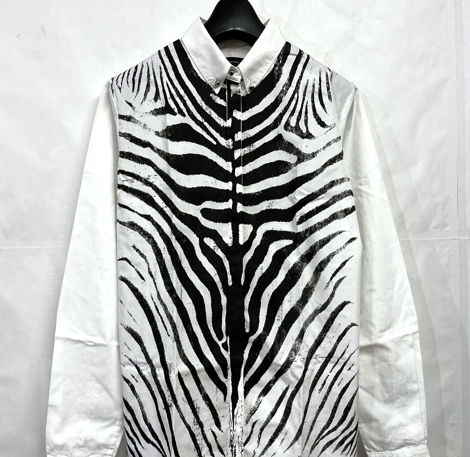 DIESEL｜ディーゼル ゼブラ ブラウス スタッズボタンダウン
