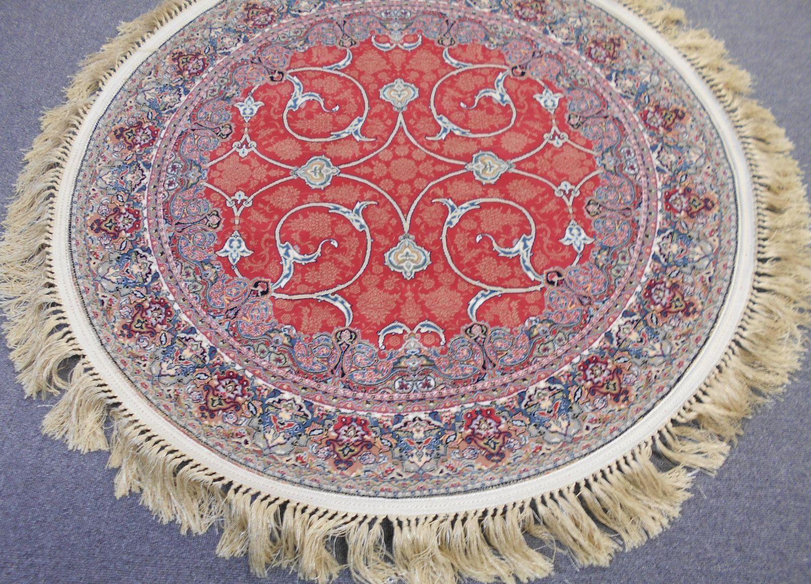 高品質、高密度織！ 本場イラン産 絨毯 円形100cm‐201521