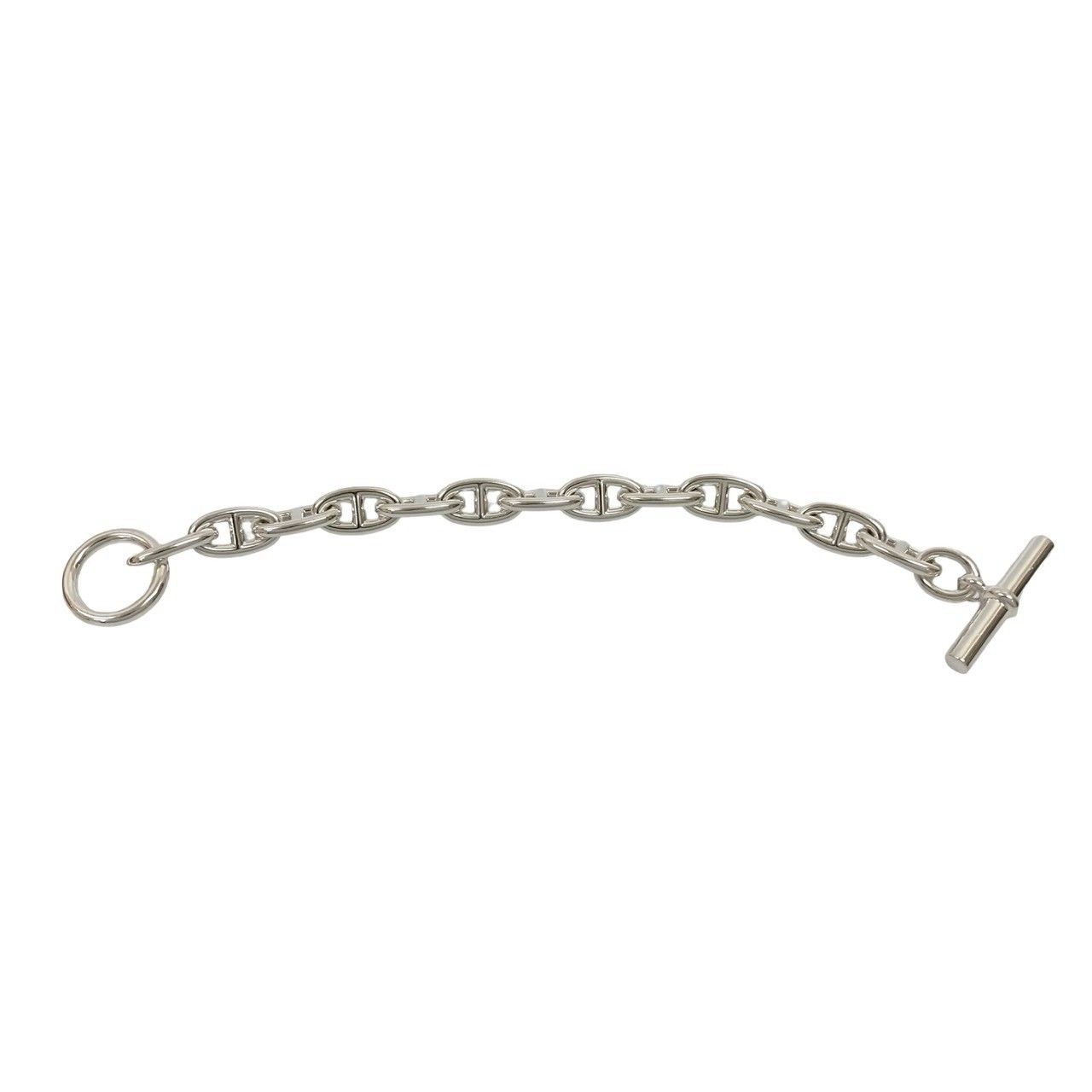 美品箱付 HERMES シルバーチェーンブレスレット 極 美品 箱付 HERMES