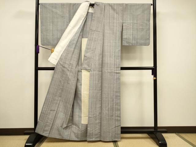 平和屋着物▽上質な紬 単衣 楓文 正絹 逸品 DAAT9848az （平和屋着物  