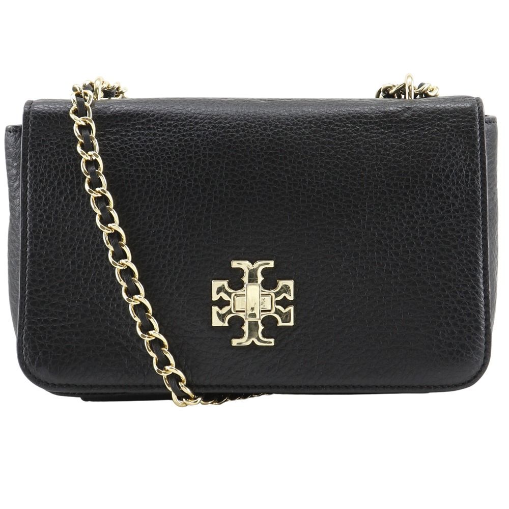 Tory Burch ブラック レザー ショルダーバッグ ToryBurch レザー 2way ショルダーバッグ ブラック トリーバーチ