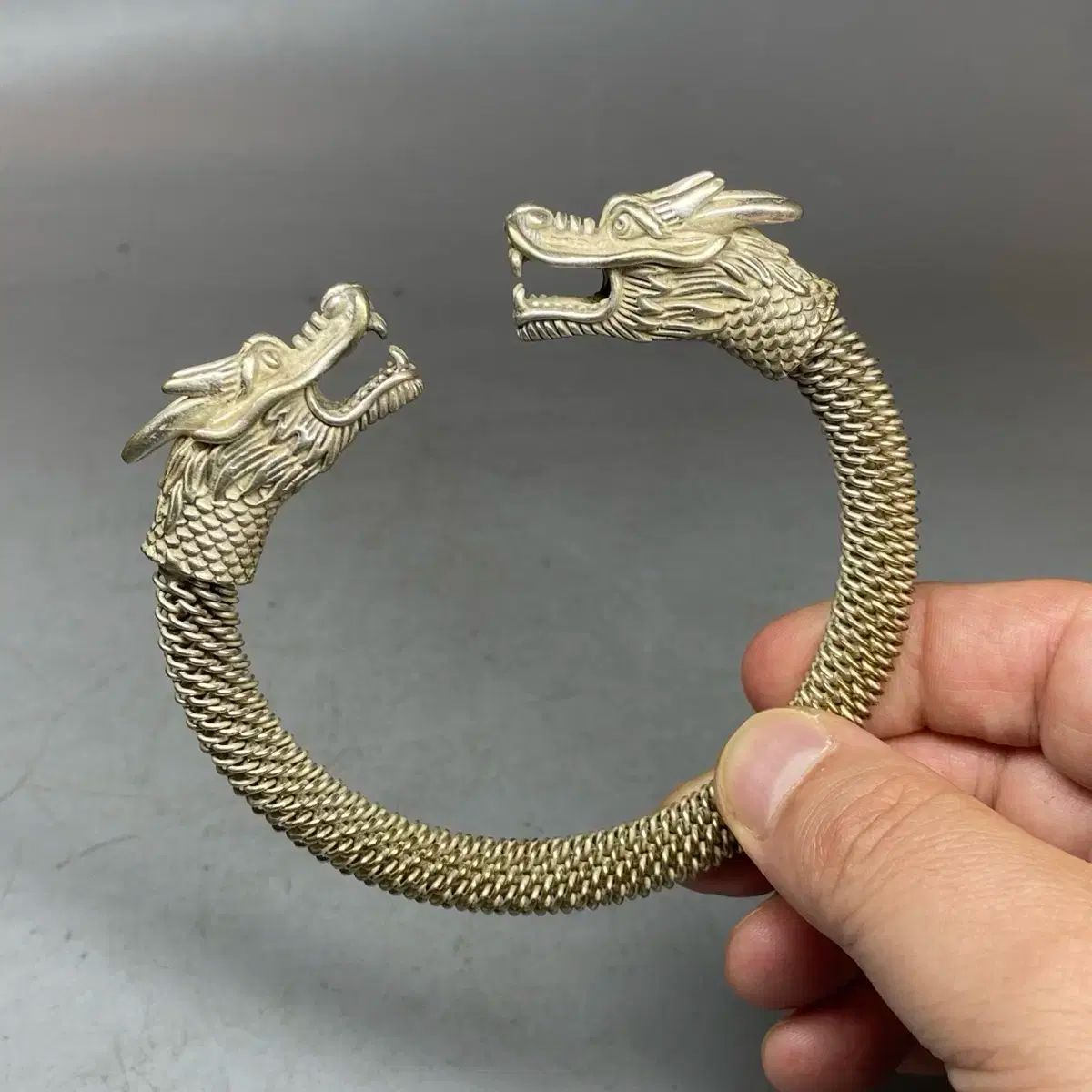 キュプロニッケル ドラゴンヘッド ブレスレット