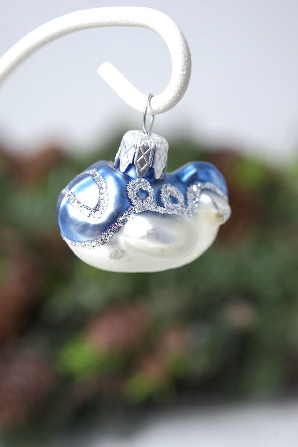 ポーランドのミニクリスマスガラスオーナメントbombkiボートgx-656