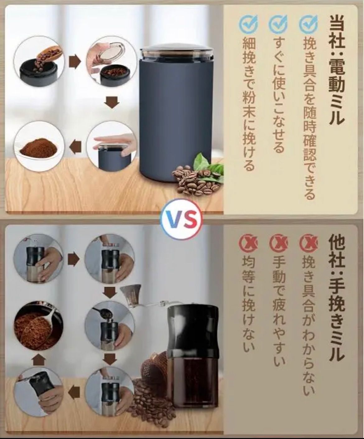 電動コーヒーミル 電動ミル コーヒーミル 電動 胡椒ミル お茶ミル