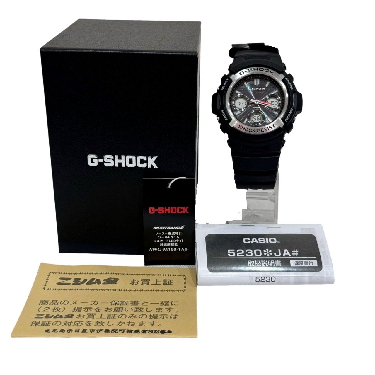 Casio カシオ ジーショック G-SHOCK AWG-M100-1AJF 電波ソーラー 腕時計 ブラック 【未使用品】 12407K287 -  メルカリ