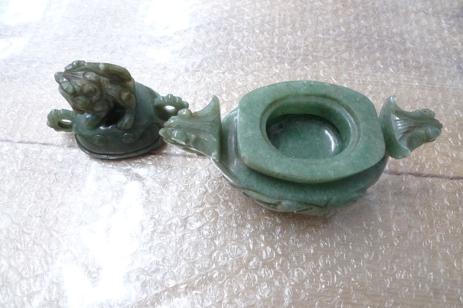 中国古玩 玉製 翡翠 獅子 彫刻 香炉 管理M0717 - メルカリ