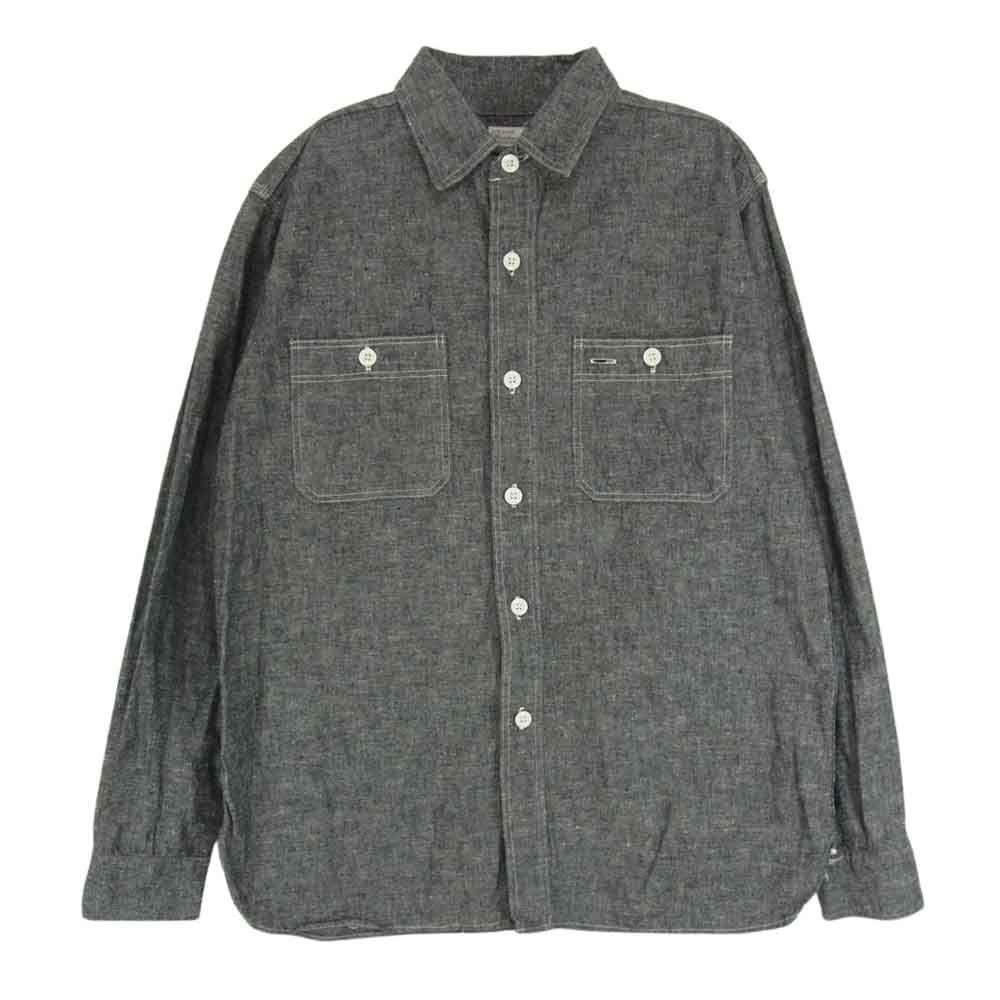 ウェアハウス ダックディガー シャンブレーシャツ サイズ38 WAREHOUSE ウェアハウス 長袖 スタンドカラー シャンブレー
