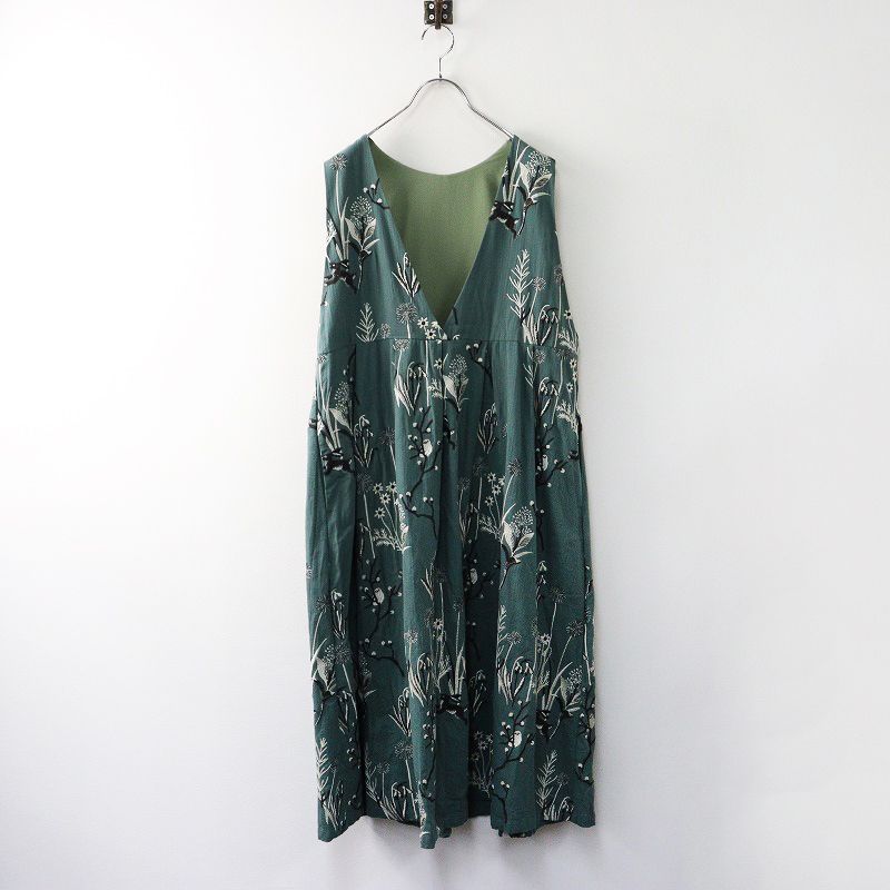2025AW マーブルシュッド marble SUD EMB higotai 2WAY JUMPER SK ジャンパースカート|グリーン 刺繍 ワンピース フ 2400014376029