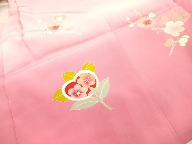 平和屋1□七五三 女の子 3歳 祝着・羽織セット 扇面鈴花文 金彩 洗える