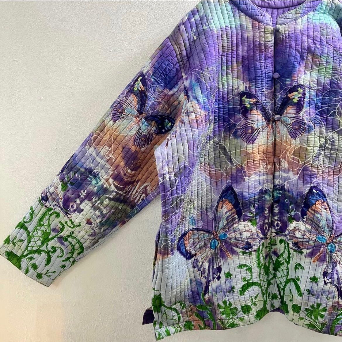 USA 00s ヴィンテージ アメリカ ジャケット ブルゾン キルティング 蝶 GULLKHAN_COM