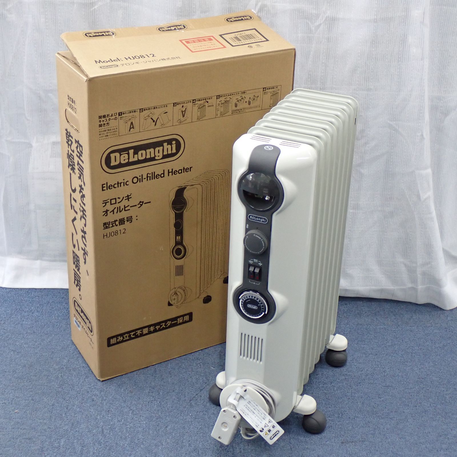 De Longhi デロンギ オイルヒーター HJ0812 キャスター付き 動作 済み 14119
