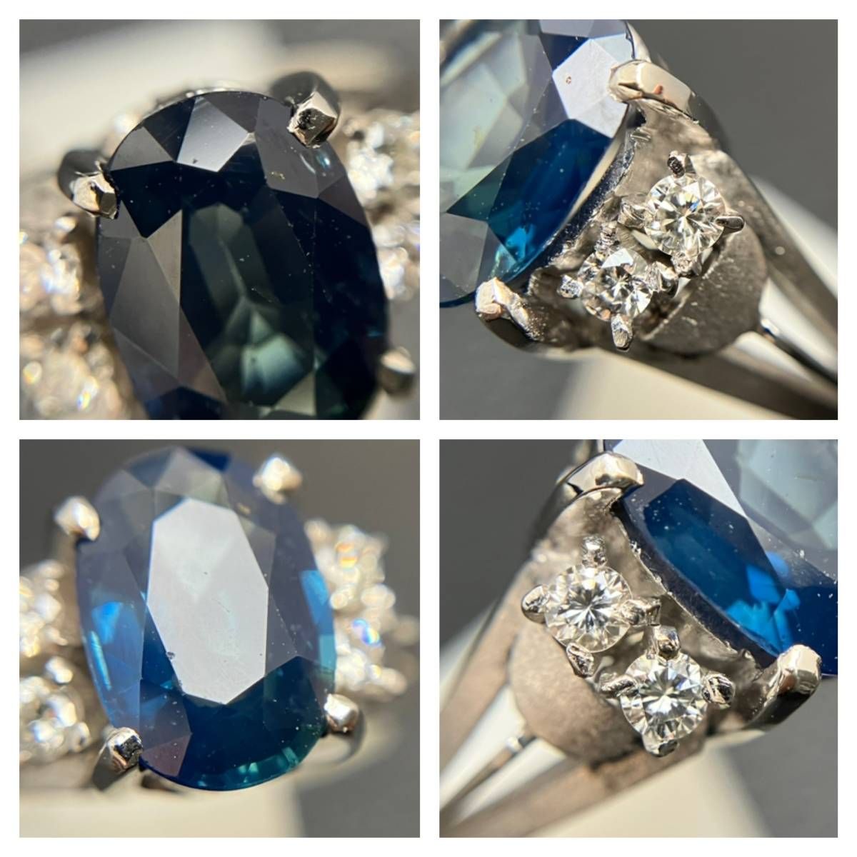 プラチナ リング 9号 ブルー サファイヤ ダイヤ 天然 指輪 ジュエリー 楽天市場】Pt900 ダイヤモンド&サファイア リングアンティーク 人気