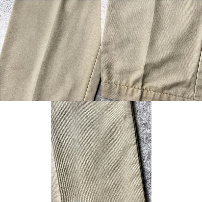 80s Dickies ライナー付き ノータック チノ ワーク パンツ 36 32 / 80