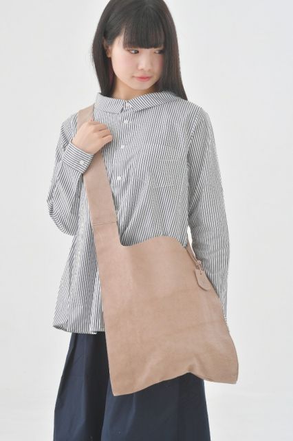 【再入荷】REN | ハリー・レジブクロショルダー (pink beige) | バッグ【送料無料 レン レザー シンプル カバン】