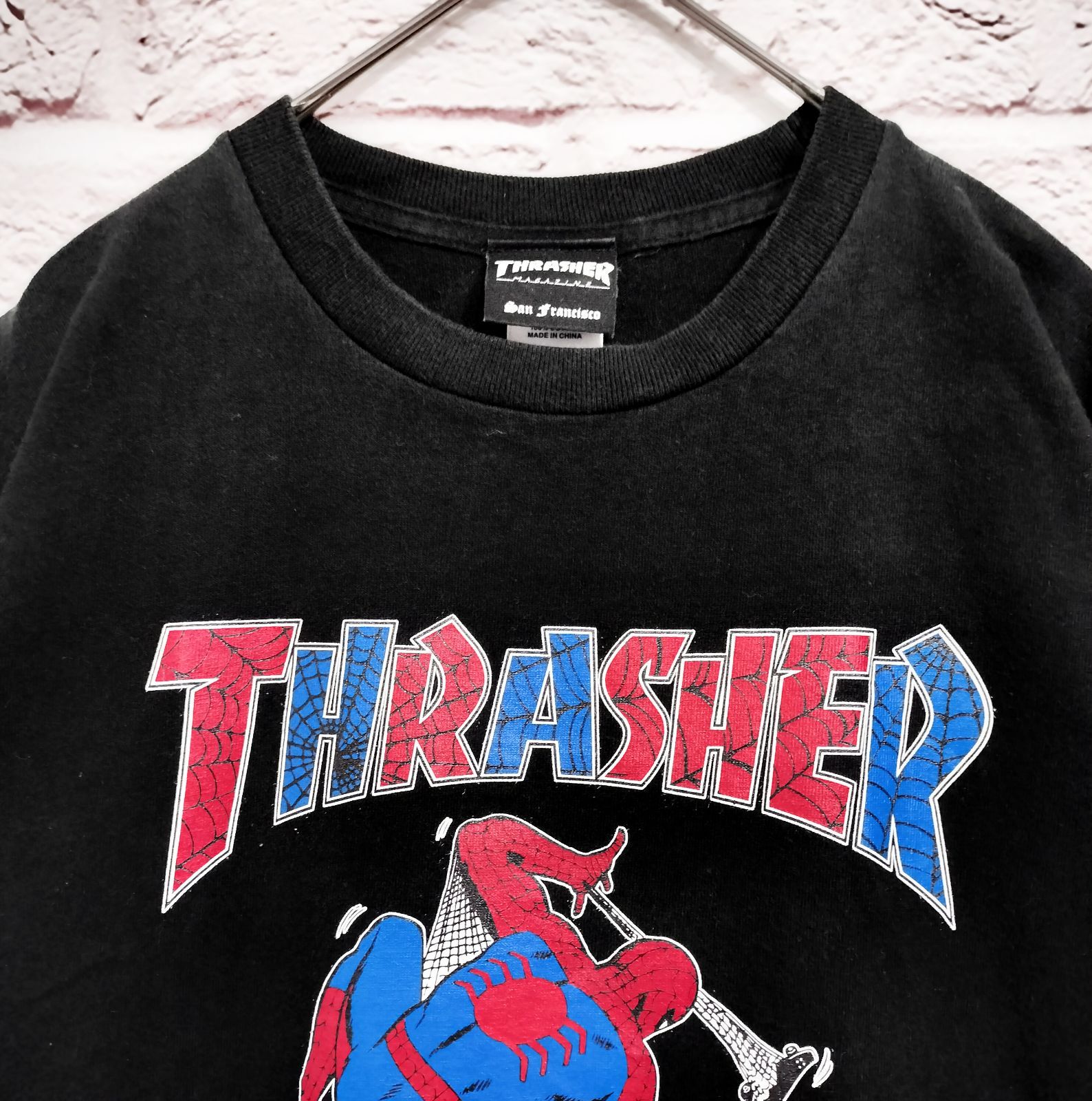 コラボ】THRASHER×MARVEL スパイダーマン Tシャツ - メルカリ