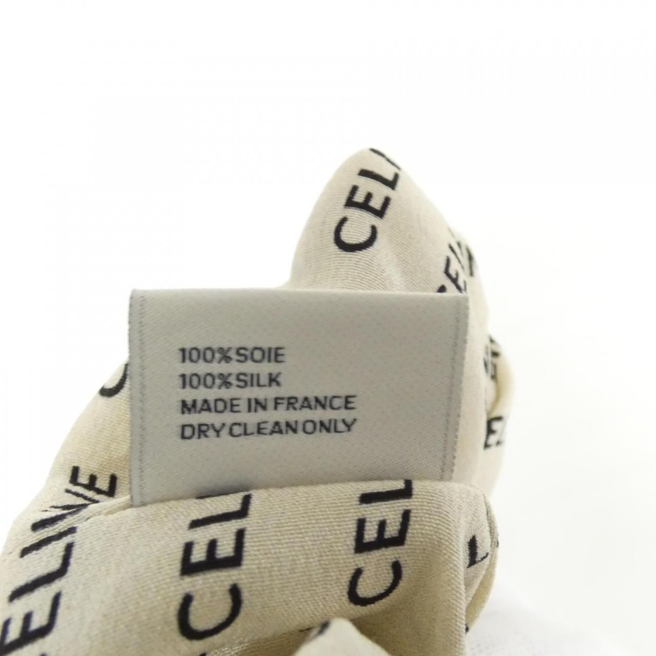 セリーヌ レイユール ロゴデザイン シュシュ ヘアアクセサリー 極美品