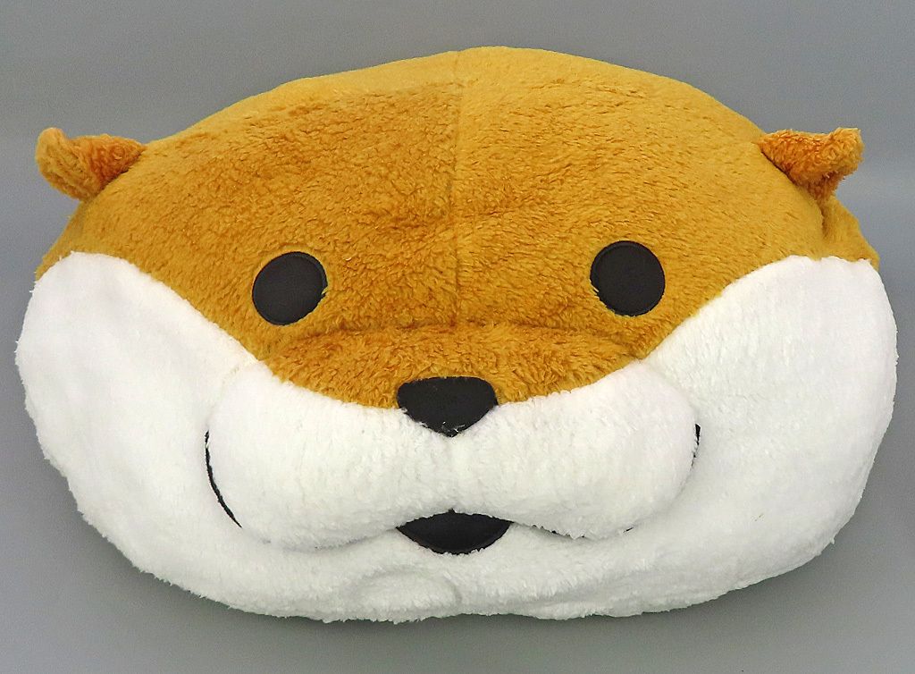 中古】クッション・本体 カワウソ ドーム型フェイスクッション