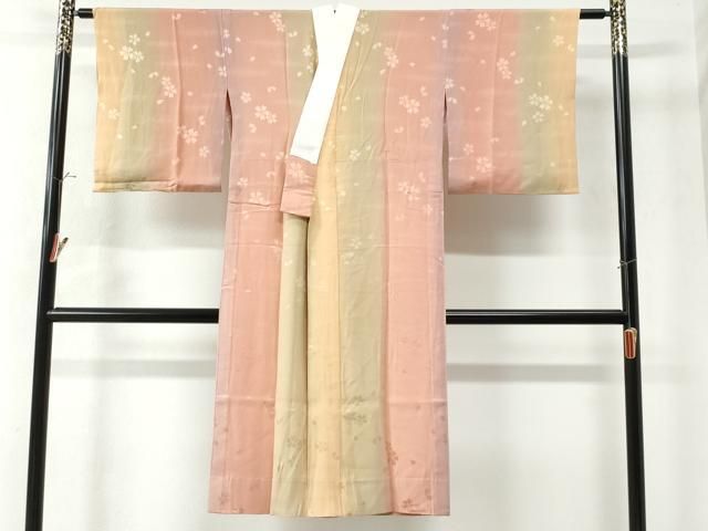 平和屋着物○長襦袢 無双仕立て 舞桜地紋 暈し染め やまと誂製