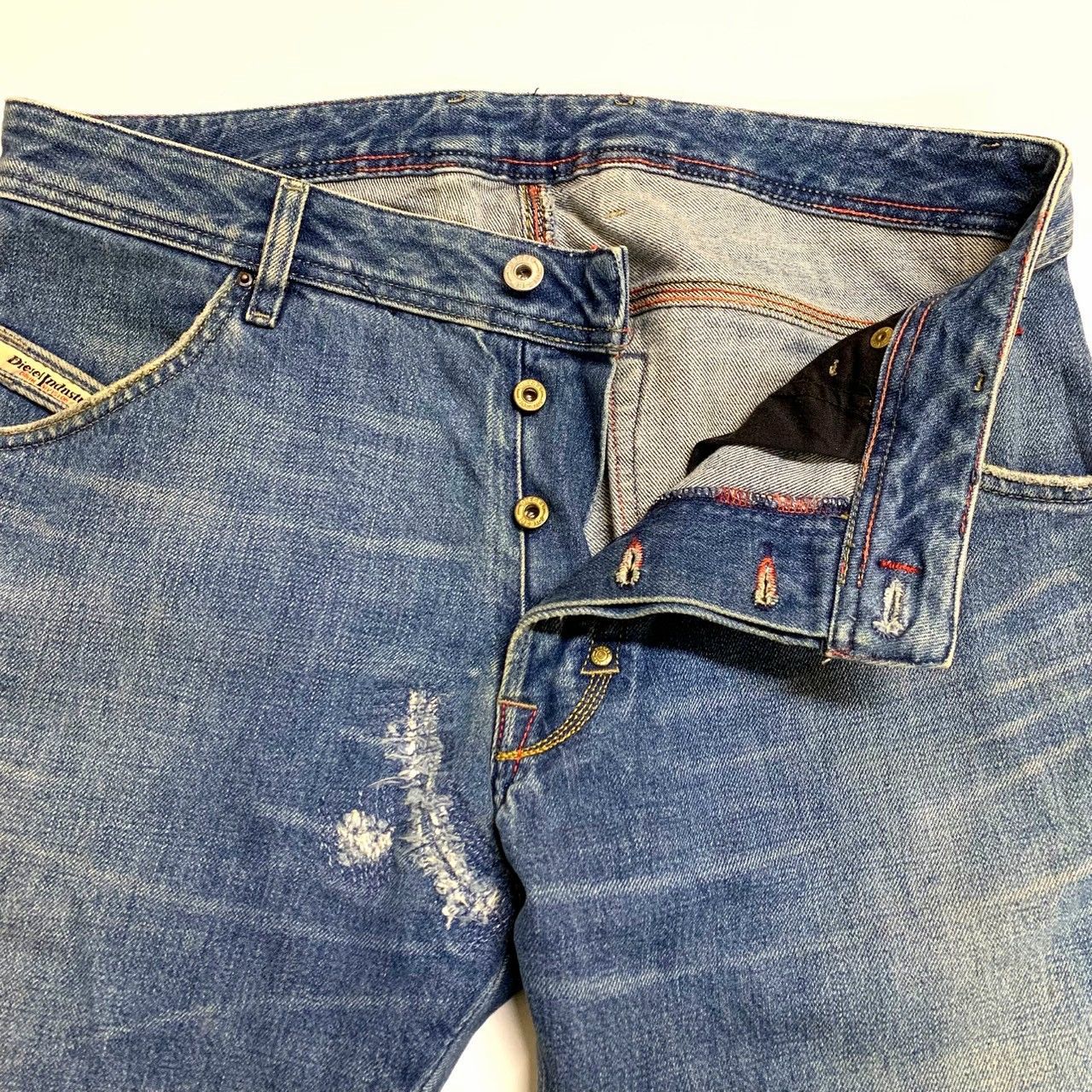 DIESEL】ディーゼル/ダメージ加工バギージーンズ/32インチ