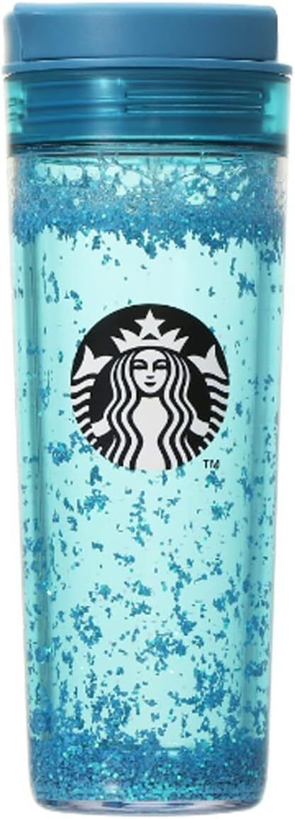スターバックス　ラメグリッター　水筒 新品】STARBUCKS スターバックス ウォーターインタンブラー ブルー