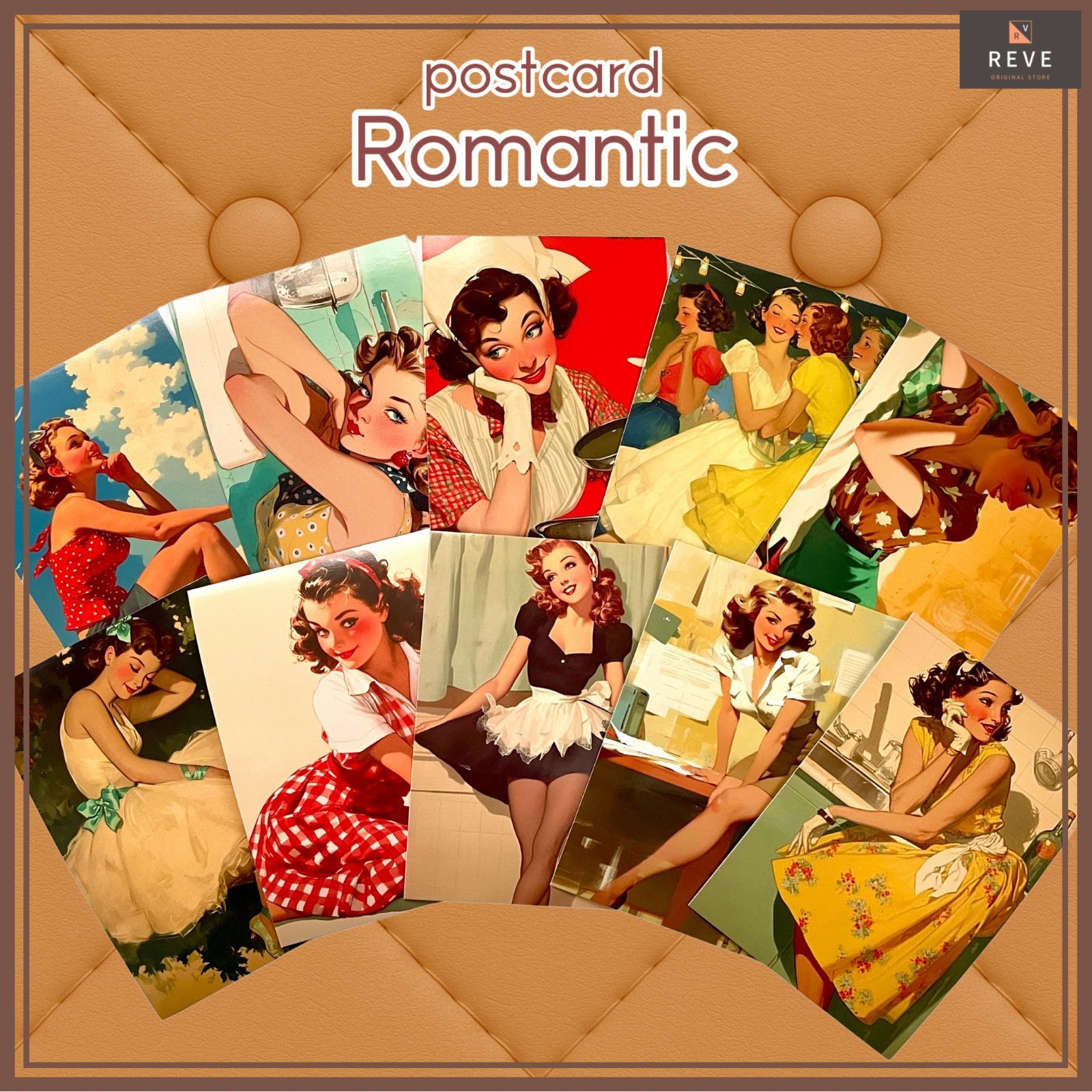 ピンナップガール D】レトロポストカード 10枚セット 海外風