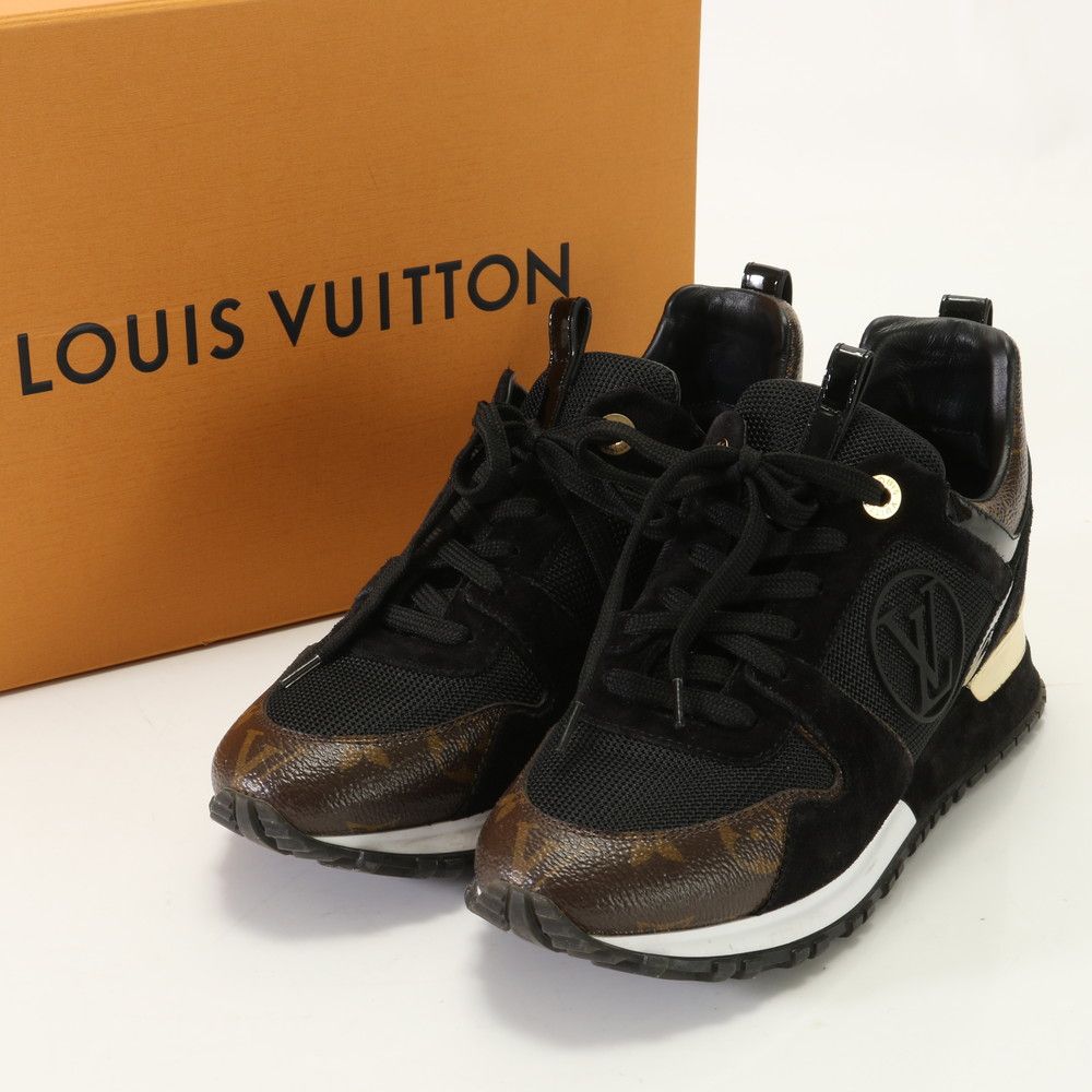 美品 ルイヴィトン 1A3CVW ランアウェイ ライン スニーカー モノグラム