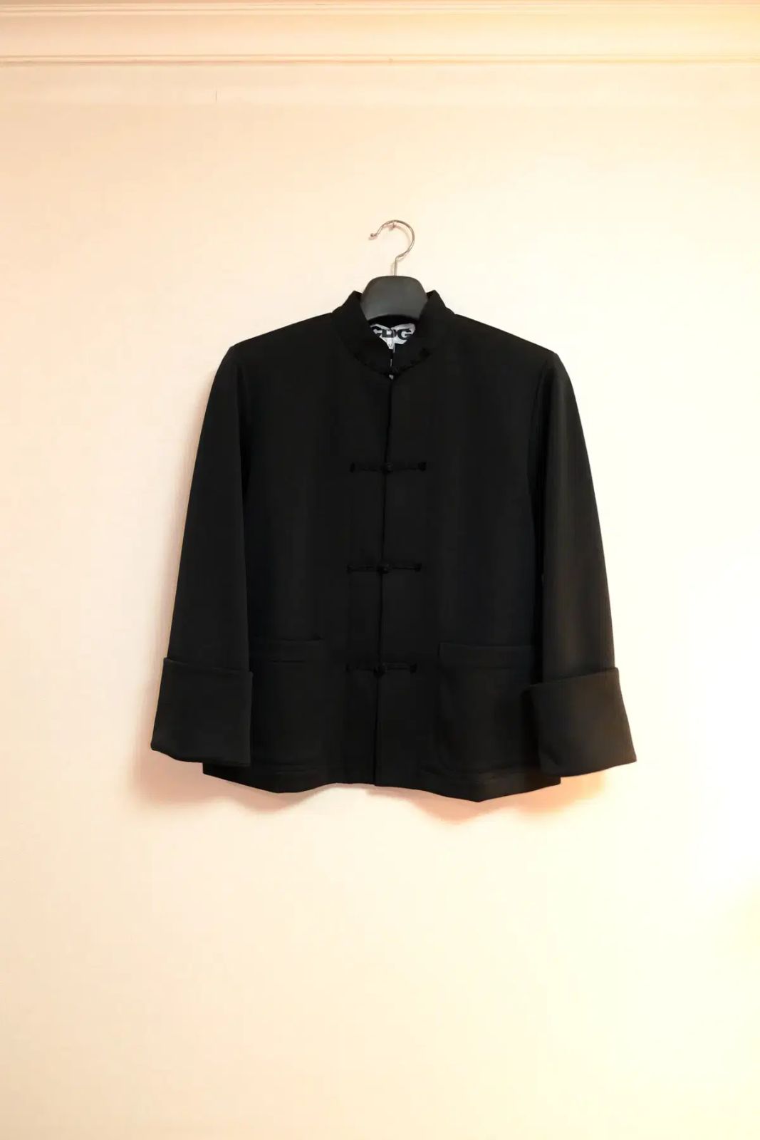CDGポリエステルジャージーチャイナジャケットXL コムデギャルソンCDG ジャージ素材チャイナジャケット