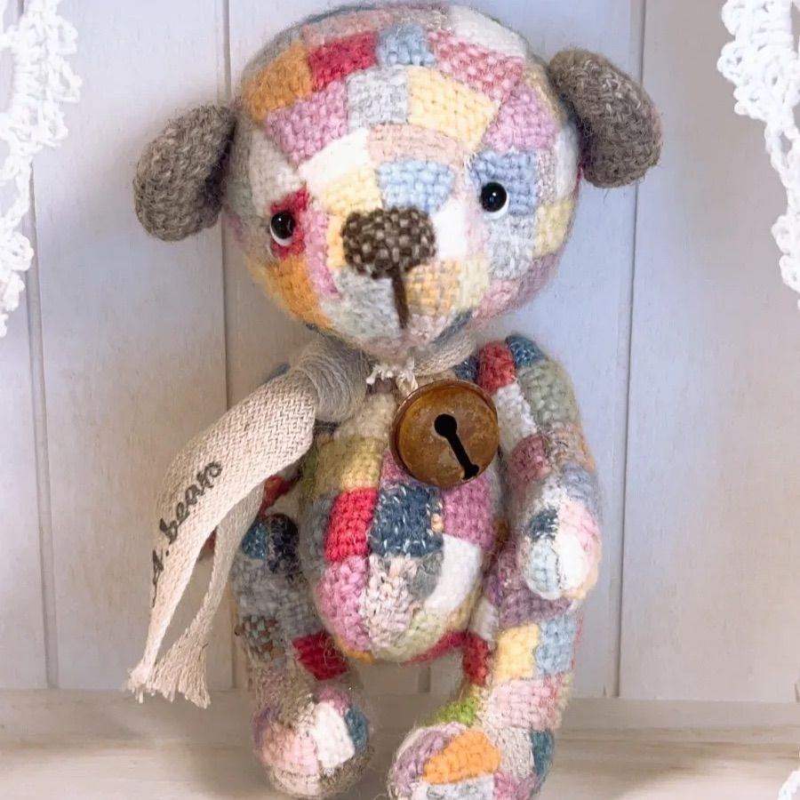 A.bear テディベア 総刺繍 ベア