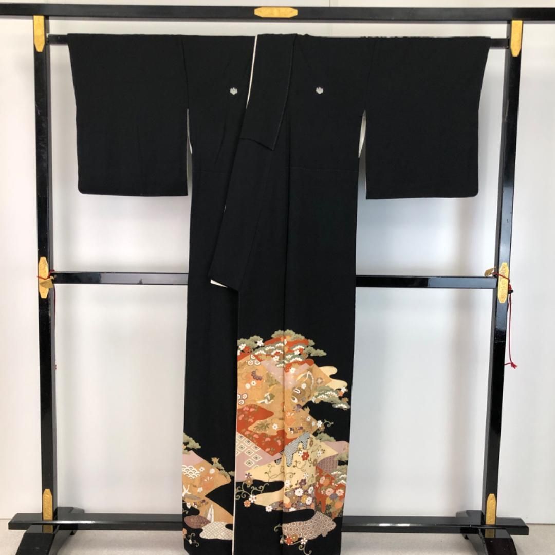 鶴に花模様 宝尽くし