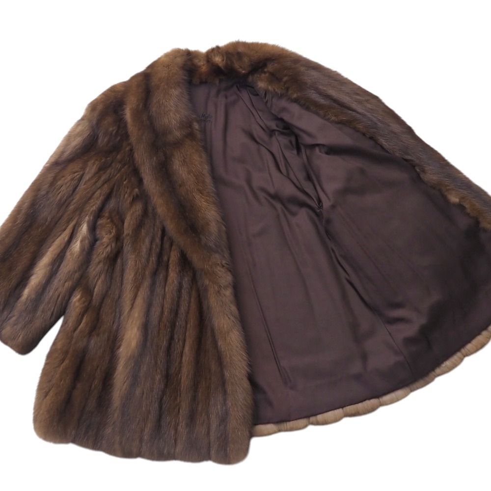 □美品□sable 毛皮 セーブル コート ロシアンセーブル ショール
