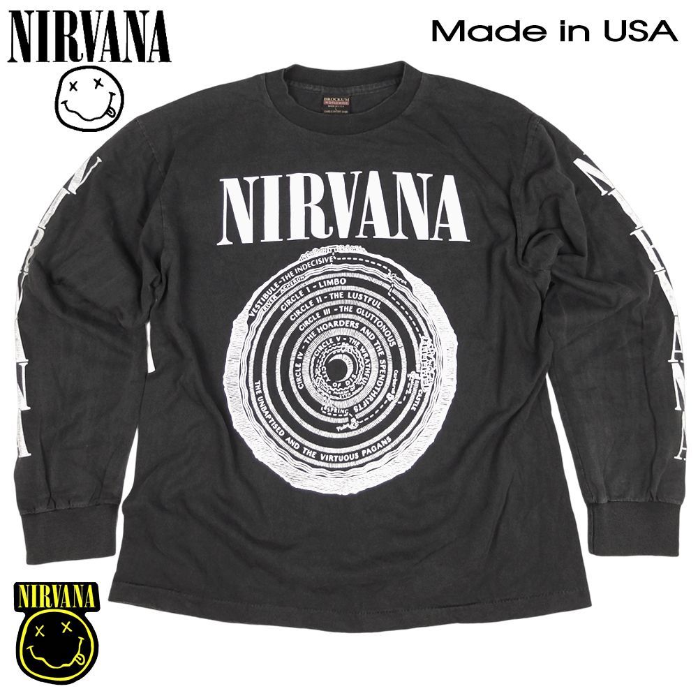USA製 シングルステッチ NIRVANA ニルヴァーナ ロンT Tシャツ L ニルヴァーナ NIRVANA ロンT Tシャツ 長袖 ロングスリーブ