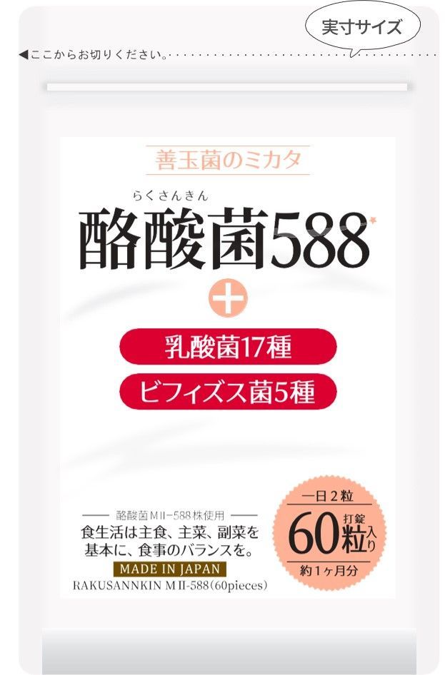 酪酸菌588（プラス善玉菌22種）×３袋
