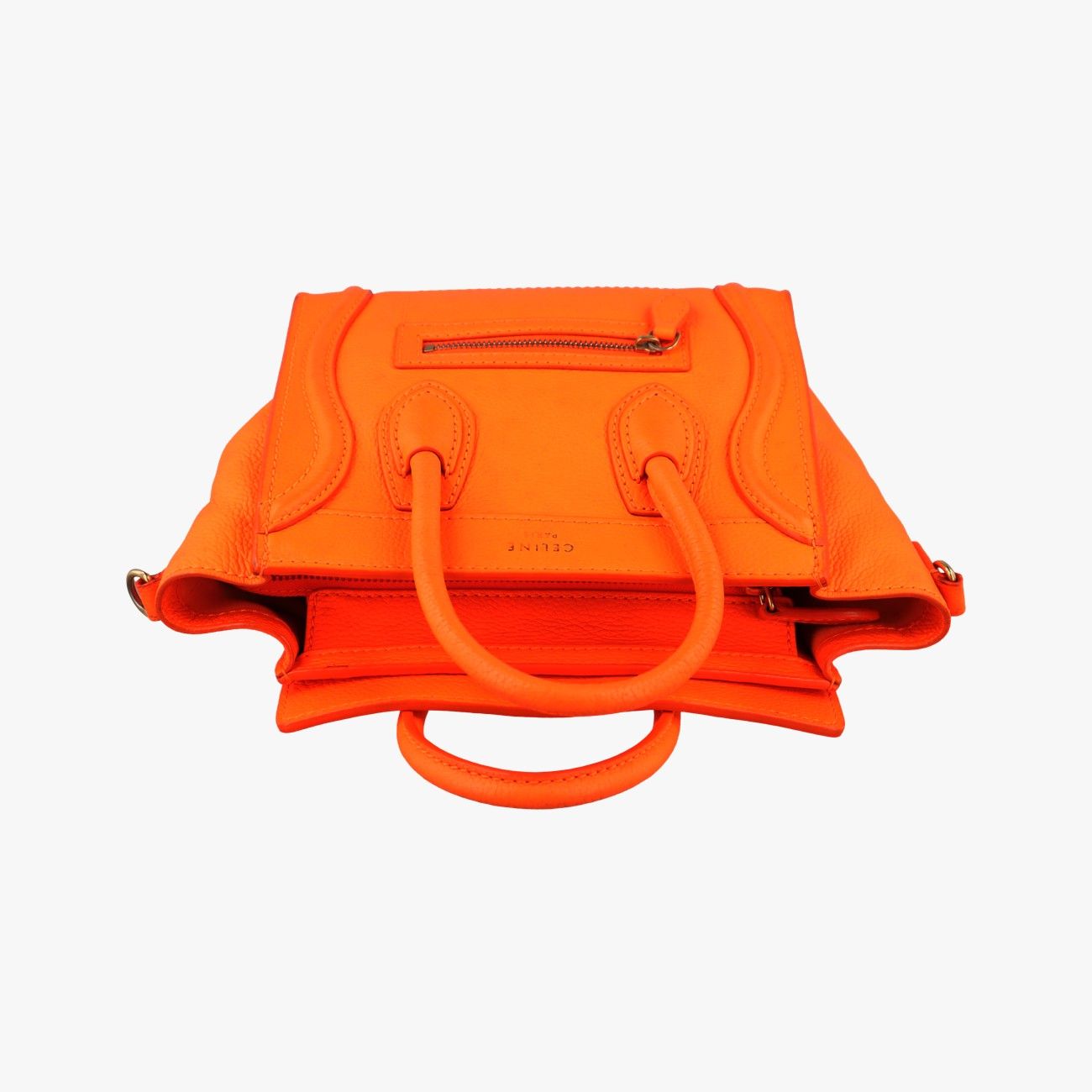 セリーヌCelineラゲージナノショッパーオレンジレザーW-SN-0171