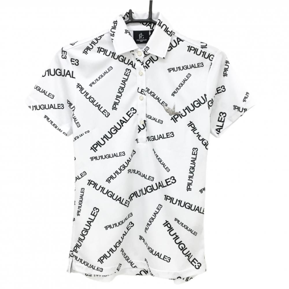 1PIU1UGUALE3 GOLF 半袖ポロシャツ ロゴプリント ゴルフウェア 1PIU1UGUALE3 GOLF 半袖ポロシャツ メンズ ウノピュウノウグァーレトレ